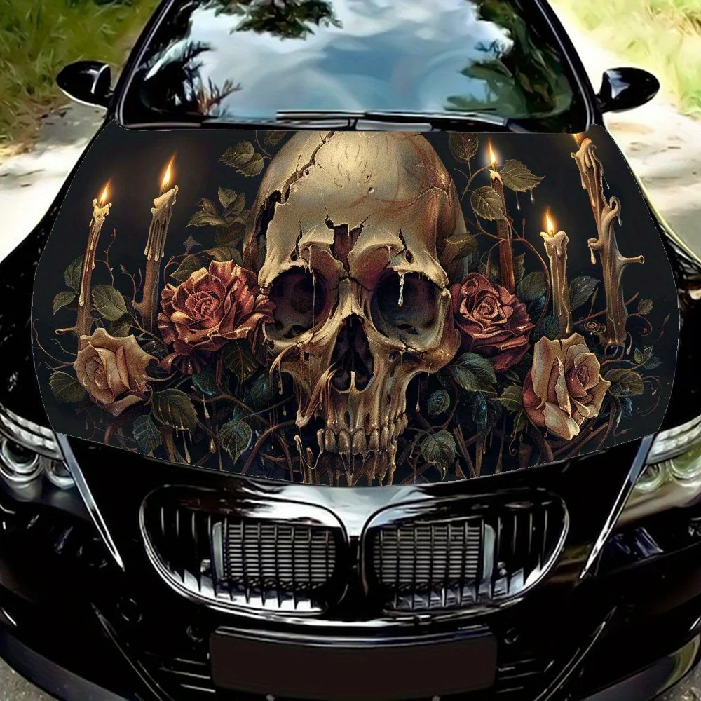 Candle Tear Soul Burial Rose and Skull Car Hood Vinyl Wraps Sticker, PVC Waterproof Car Bonnet Decals, Self-Adhesive Scratch-Res
Candle Tear Soul Burial Rose and Skull Car Hood Vinyl Wraps Sticker, PVC Waterproof Car Bonnet Decals, Self-Adhesive Scratch-Res