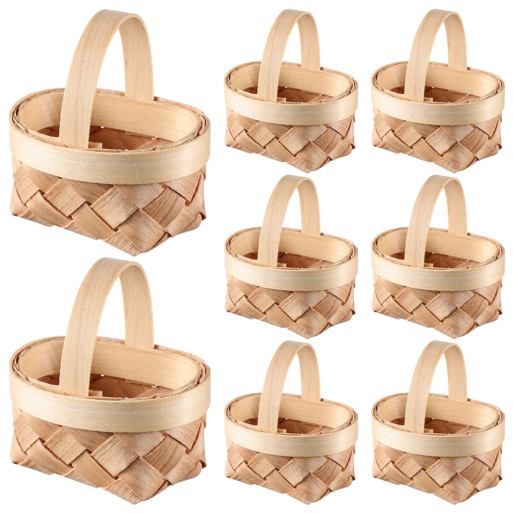 8pcs Mini Wooden Baskets Lightweight Storage Bins Decorative Fruit Tea Party Wedding Easter Gift Ornament Micro Landscape
8pcs Mini Wooden Baskets Lightweight Storage Bins Decorative Fruit Tea Party Wedding Easter Gift Ornament Micro Landscape