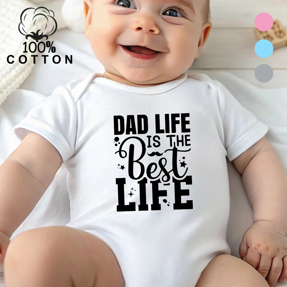 100% Cotton Onesie Dad Life Is The Best Life Print Bodysuit Comfortable Cloth for Baby Jumpsuit for 0 To 12 Months Newborn
100% Cotton Onesie Dad Life Is The Best Life Print Bodysuit Comfortable Cloth for Baby Jumpsuit for 0 To 12 Months Newborn