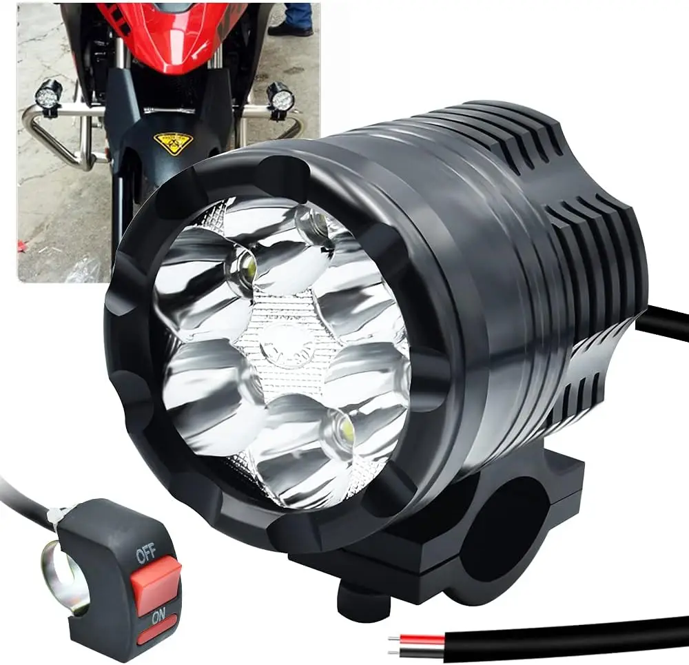 Motorcycle Led Driving Lights, 12-60V 18W 2500LM 6 LEDs Waterproof Off Road Work Light Spotlights With Switch
Motorcycle Led Driving Lights, 12-60V 18W 2500LM 6 LEDs Waterproof Off Road Work Light Spotlights With Switch
