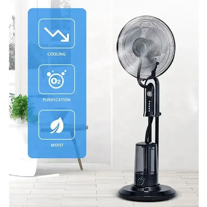 Key spray fan Large air volume Heat dissipation High power humidification Mechanical cooling Floor electric fan
Key spray fan Large air volume Heat dissipation High power humidification Mechanical cooling Floor electric fan
