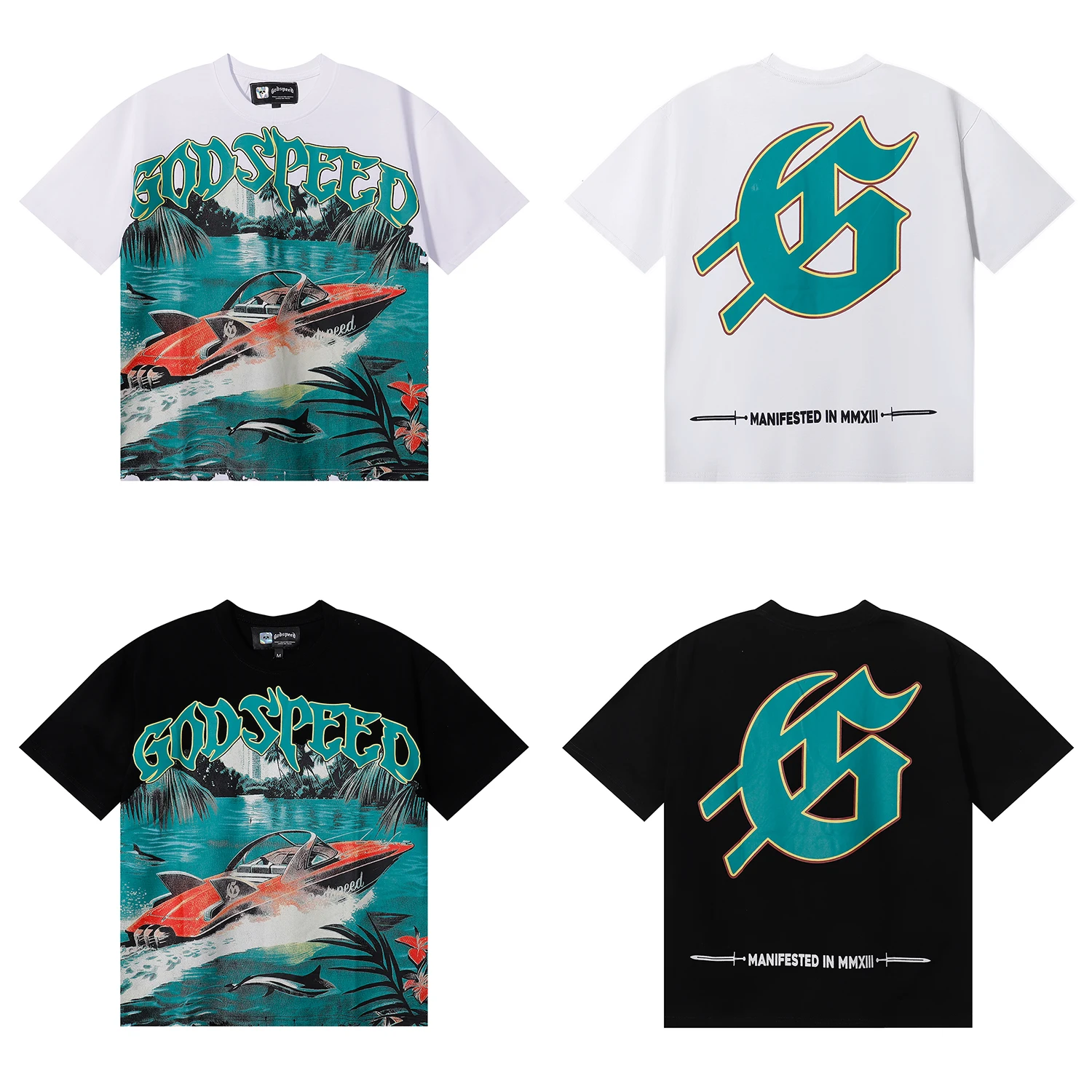 2025 Summer New White Black Godspeed Shark Print Top Quality Cotton Short Sleeve T-shirt Men Women God Speed American Street Tee
2025 Summer New White Black Godspeed Shark Print Top Quality Cotton Short Sleeve T-shirt Men Women God Speed American Street Tee