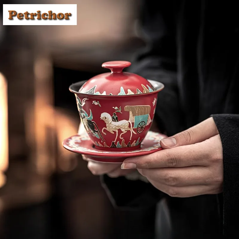 110 мл Dunhuang Deer King Bunsheng Tu Девятицветная чайная вареная чаша Gaiwan Zen с крышкой, комплект чайной машины, крышка, чаша для чайного ремесла
110 мл Dunhuang Deer King Bunsheng Tu Девятицветная чайная вареная чаша Gaiwan Zen с крышкой, комплект чайной машины, крышка, чаша для чайного ремесла