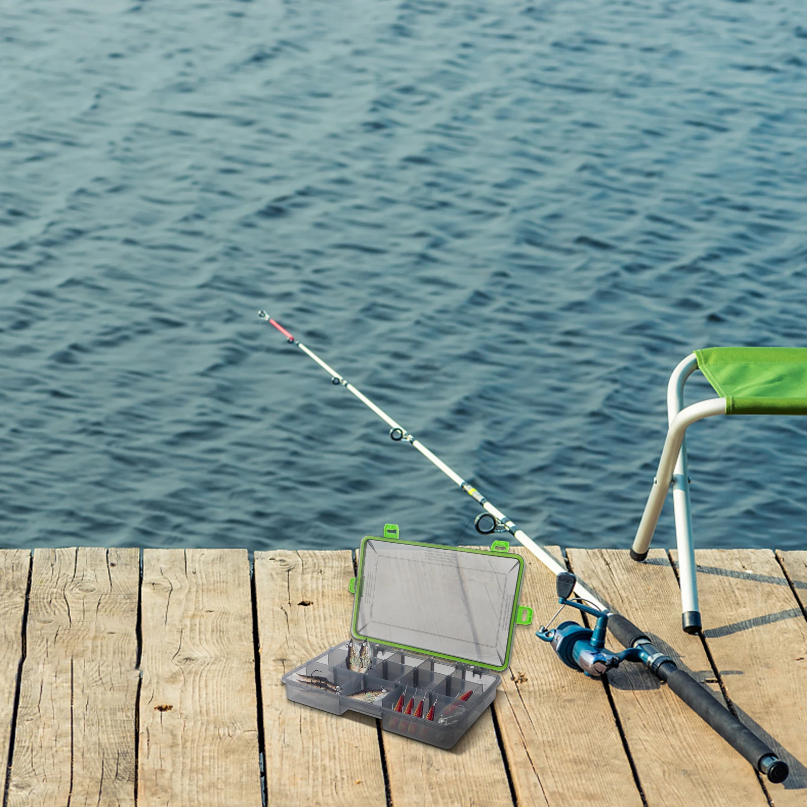Bait Box Fishing Tackle Case Storage Lure Display Large Capacity Boxes Containers 
Bait Box Fishing Tackle Case Storage Lure Display Large Capacity Boxes Containers