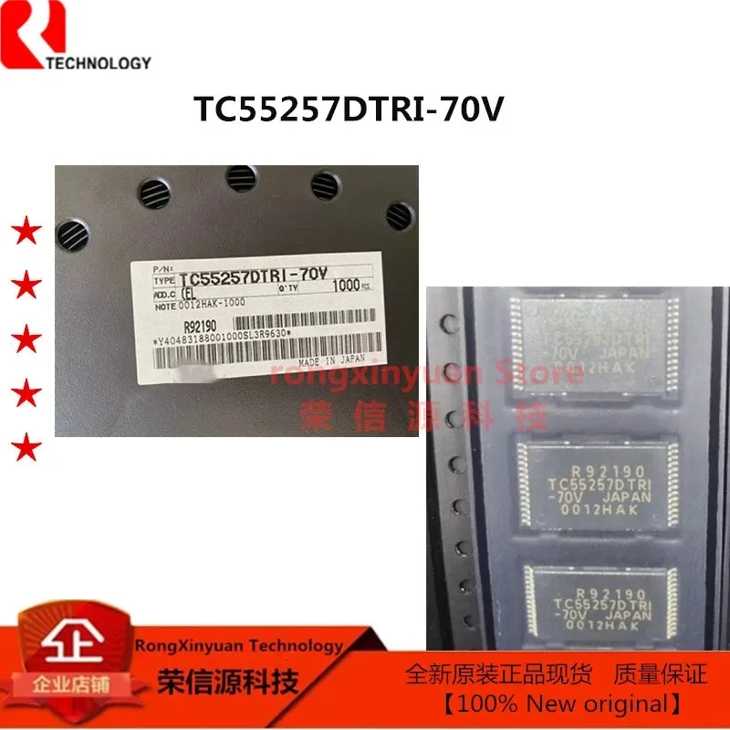 5Pcs/lot TC55257DTRI-70V TC55257DTRI TSSOP-28 32,768 WORD x 8 BIT STATIC RAM 100% New original
5Pcs/lot TC55257DTRI-70V TC55257DTRI TSSOP-28 32,768 WORD x 8 BIT STATIC RAM 100% New original