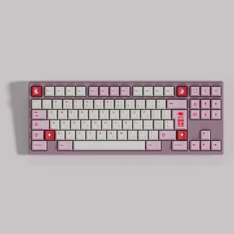 1 Set KBD RIM R2 Keycaps PBT 5 Side Dye Subbed Key Caps Cherry Profile Lightproof Keycap For Alice Double B Split 7U Spacebar