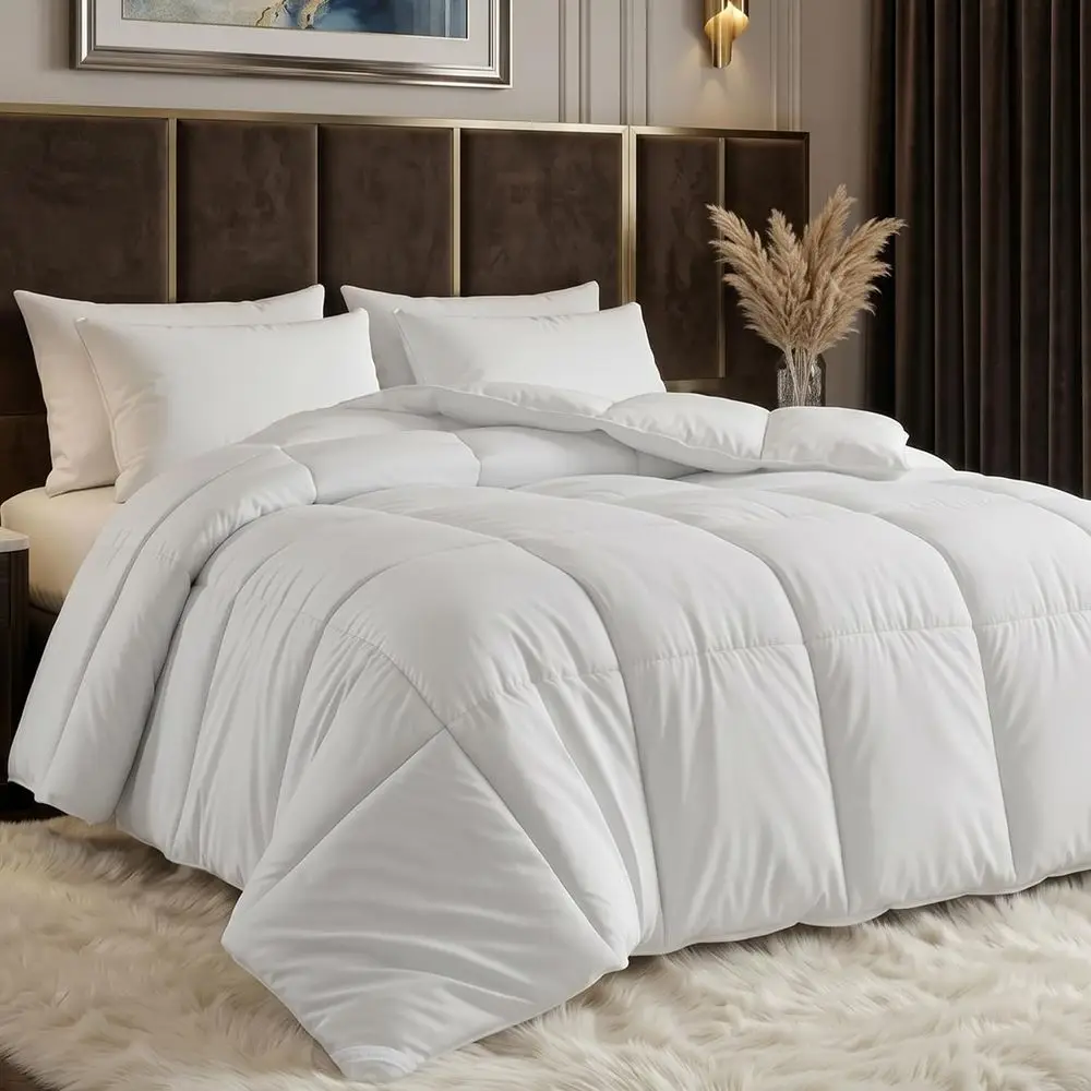 Queen Size All Season Duvet Insert, Down Alternative Box Stitched Comforter with Tabs, Suitable for Hotels and Resorts (White)
Queen Size All Season Duvet Insert, Down Alternative Box Stitched Comforter with Tabs, Suitable for Hotels and Resorts (White)