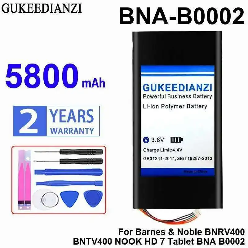 Tablet Battery Bna-B0002 5800Mah For Barnes & Noble BNRV400 BNTV400 Nook HD 7 Bna B0002
Tablet Battery Bna-B0002 5800Mah For Barnes & Noble BNRV400 BNTV400 Nook HD 7 Bna B0002