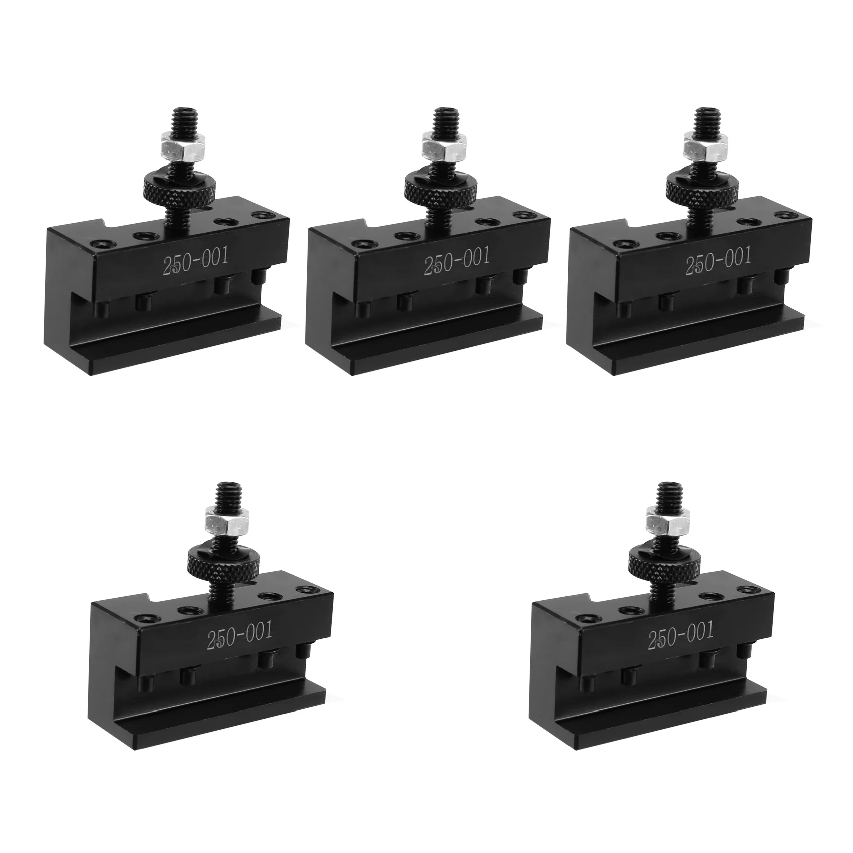 Комплект из 5 быстросменных держателей для токарных и фасонных инструментов AWAH 250-001CNC Tool POST
Комплект из 5 быстросменных держателей для токарных и фасонных инструментов AWAH 250-001CNC Tool POST