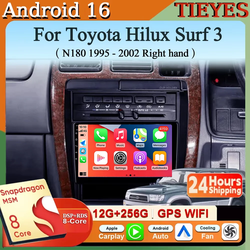 Android 16 Carplay&Auto Car Radio Navigation Multimedia Stereo Player QLED GPS For Toyota Hilux Surf 3 N180 1995 - 2002 Right ha
Android 16 Carplay&Auto Car Radio Navigation Multimedia Stereo Player QLED GPS For Toyota Hilux Surf 3 N180 1995 - 2002 Right ha