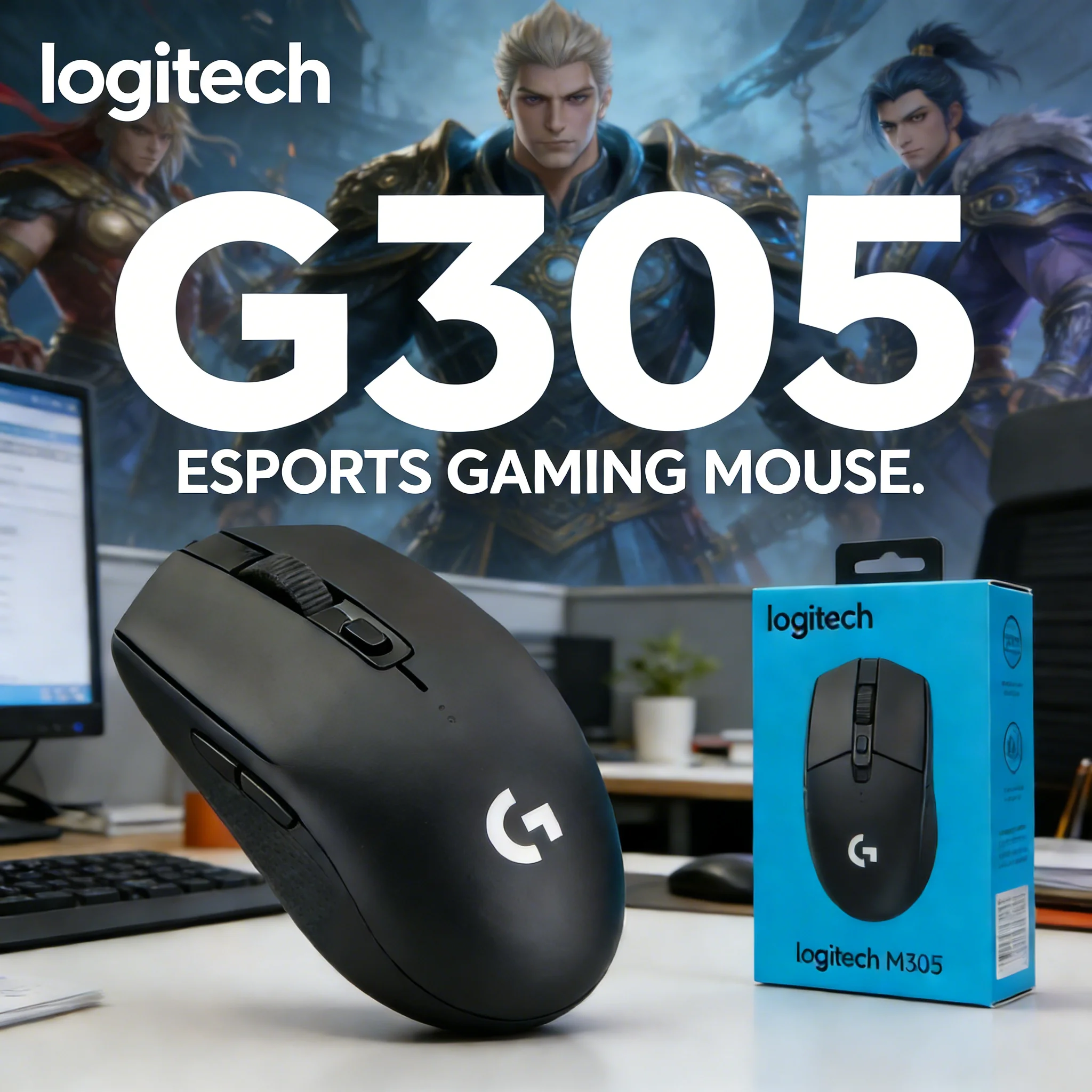 Беспроводная игровая мышь Logitech G305 Daedalus Rex LIGHTSPEED с сенсором HERO 12000 DPI, 6 кнопками и до 250 часов автономной работы для ПК и Mac
Беспроводная игровая мышь Logitech G305 Daedalus Rex LIGHTSPEED с сенсором HERO 12000 DPI, 6 кнопками и до 250 часов автономной работы для ПК и Mac