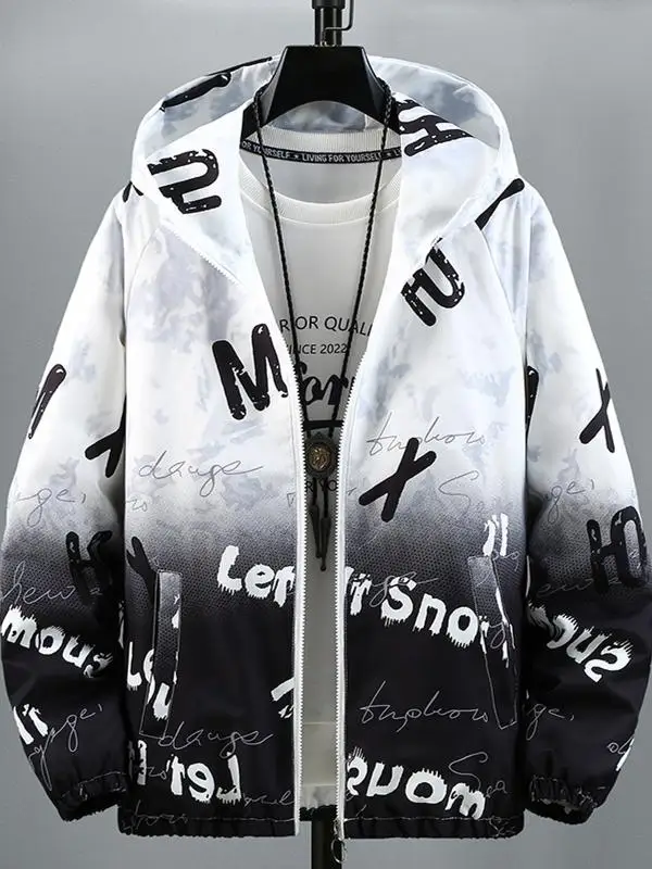 Spring Autumn Men's Jaet Hooded Casual Youth Faionable All-Match Outerwear Polyester Fiber Long Sve Zipper Closure
Spring Autumn Men's Jaet Hooded Casual Youth Faionable All-Match Outerwear Polyester Fiber Long Sve Zipper Closure