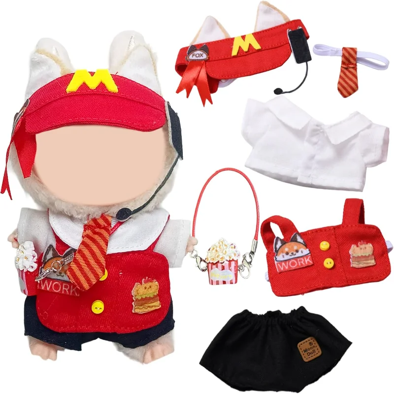 17 cm Red Clothing, Pack of 6 Clothing Compatible with Labubu Plush, Cuddly Toy Clothing Outfit Only Clothing Accessories, Vests
17 cm Red Clothing, Pack of 6 Clothing Compatible with Labubu Plush, Cuddly Toy Clothing Outfit Only Clothing Accessories, Vests