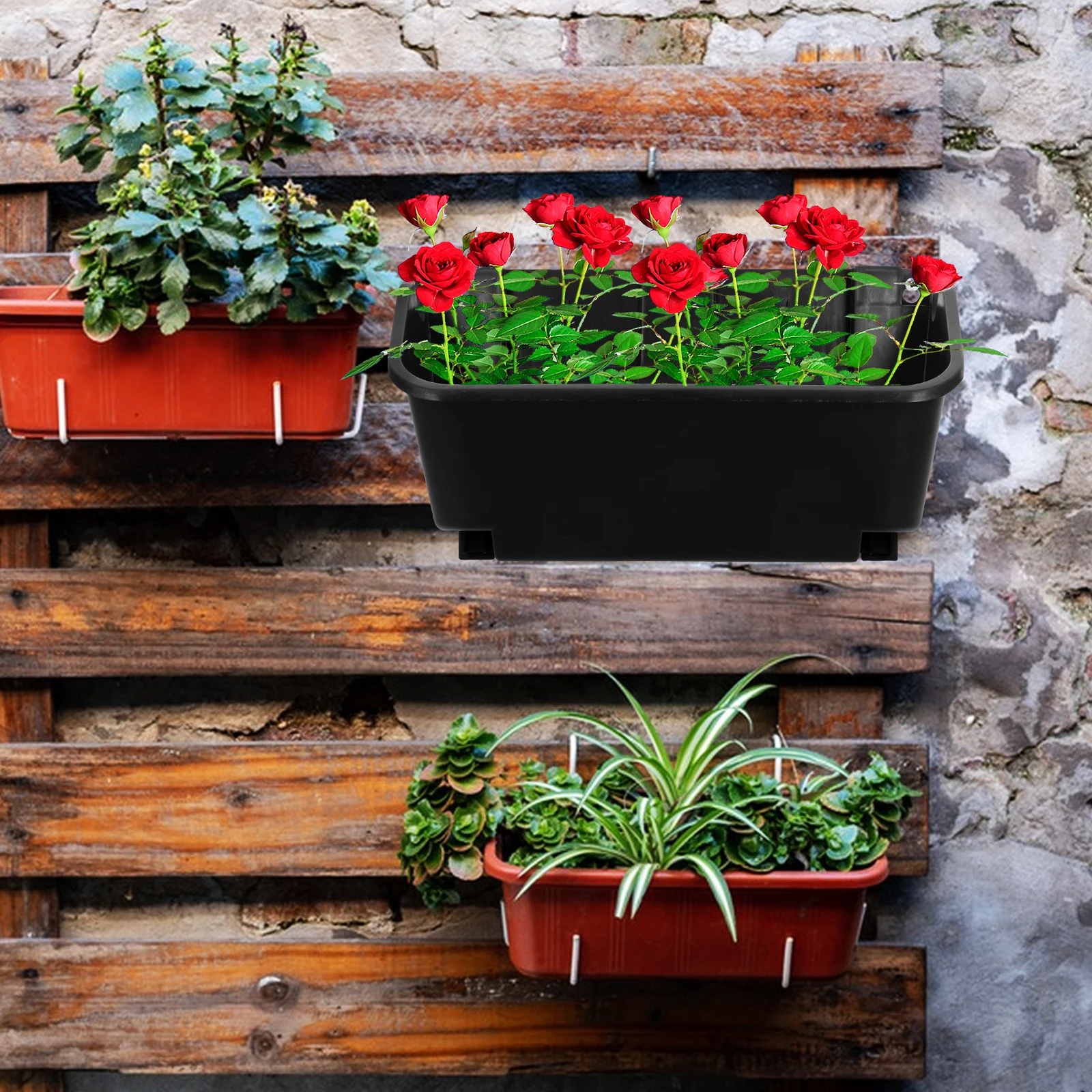 Green Planting Box Vertical Garden Planter Wall Mounted Hanging Balcony Outdoor Plastic Flower Pot Fence Succulent Herb
Green Planting Box Vertical Garden Planter Wall Mounted Hanging Balcony Outdoor Plastic Flower Pot Fence Succulent Herb