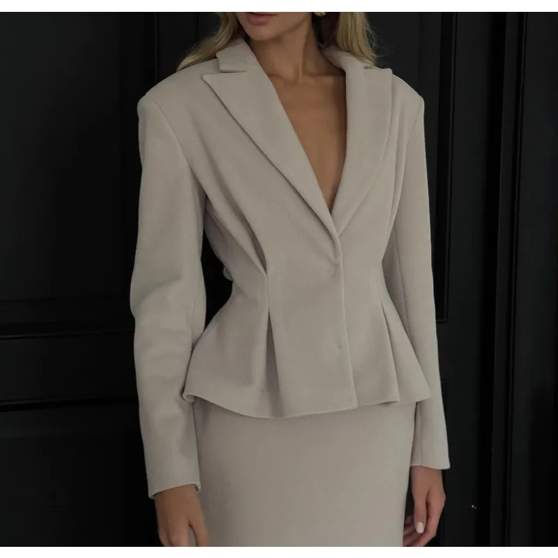 2026 весенняя новая мода, темпераментный костюм на талии, куртка, юбка для женщин
2026 весенняя новая мода, темпераментный костюм на талии, куртка, юбка для женщин