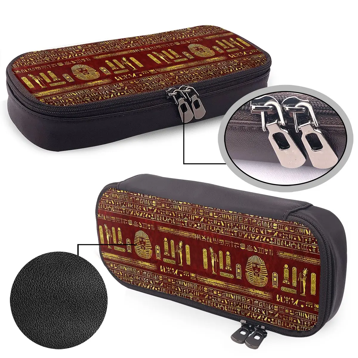 Golden Egyptian Sphinx On Red Leather Leather Pencil Case for Students Pen Box Pencil Bag Stationery Supplies Pen Holder Bag
Golden Egyptian Sphinx On Red Leather Leather Pencil Case for Students Pen Box Pencil Bag Stationery Supplies Pen Holder Bag