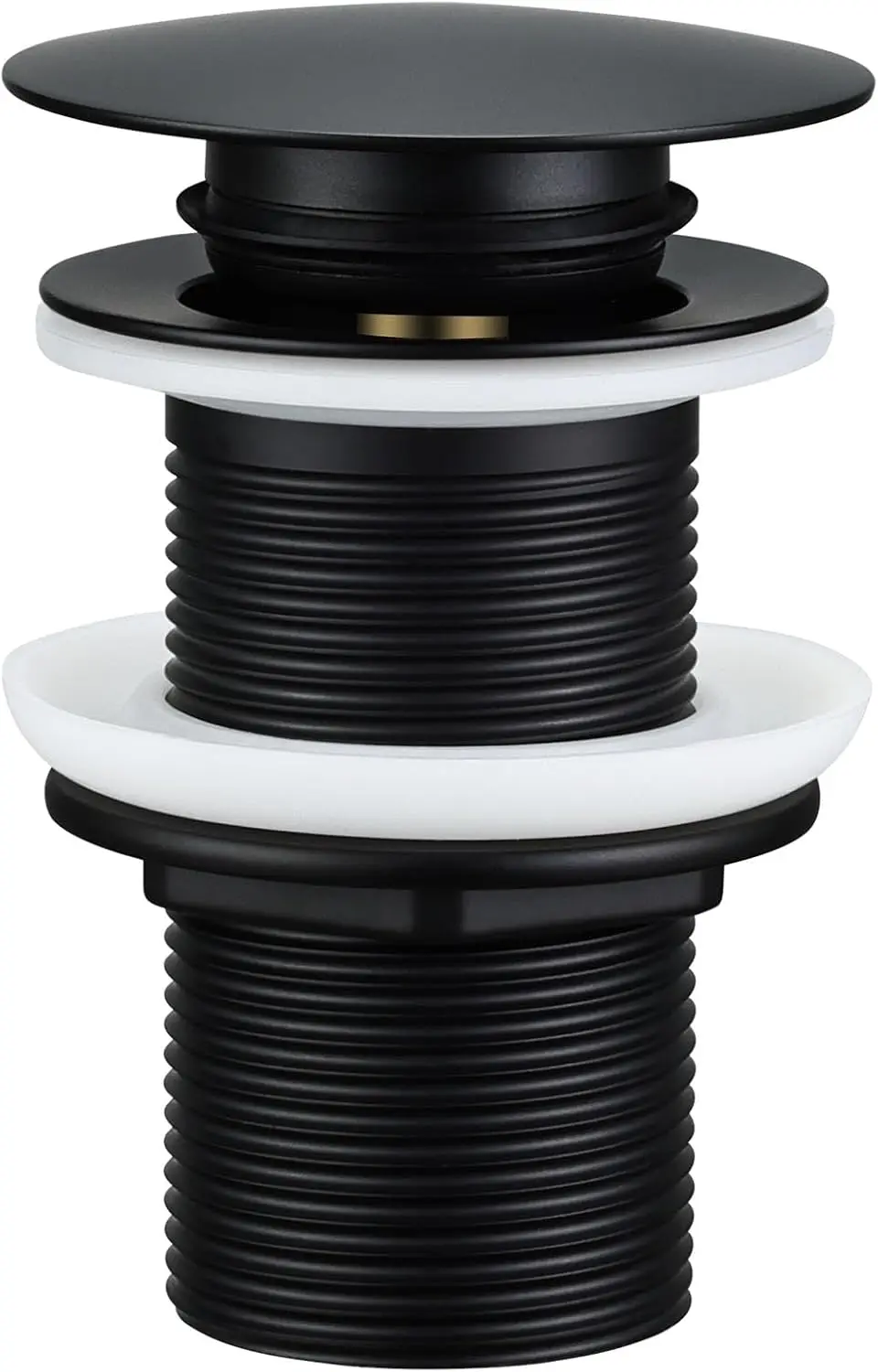 Bathroom Sink Waste Unslotted Pop Up Basin Waste, Modern Black Click Clack Waste Sink Plug Drain without Overflow for Bathroom
Bathroom Sink Waste Unslotted Pop Up Basin Waste, Modern Black Click Clack Waste Sink Plug Drain without Overflow for Bathroom