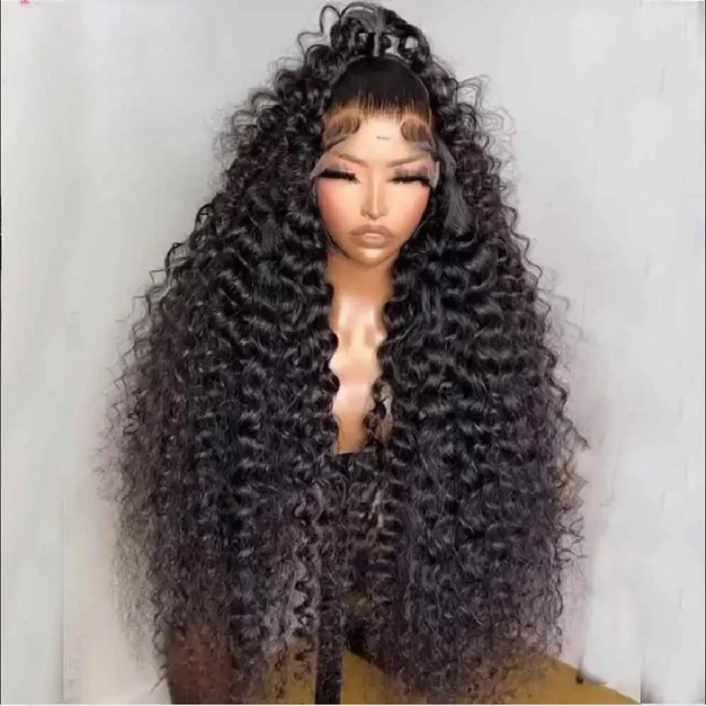 26Inch Natural Black Soft Preplucked Long 180Density Lace Front Wigs For Women Kinky Curly With Baby Hair Glueless Good Texture
26Inch Natural Black Soft Preplucked Long 180Density Lace Front Wigs For Women Kinky Curly With Baby Hair Glueless Good Texture