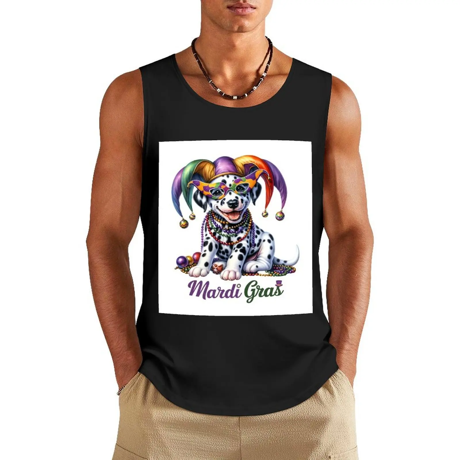 Mardi Gras Cute Dalmation Puppy Tank Top men clothing gym clothing Body man vest men
Mardi Gras Cute Dalmation Puppy Tank Top men clothing gym clothing Body man vest men