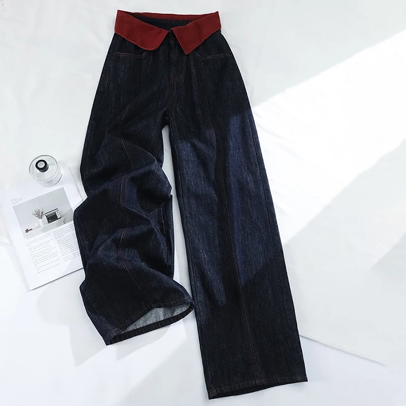 Женские широкие брюки с высокой талией, 2025 г., модные шикарные джинсовые брюки, женские стильные прямые брюки в стиле ретро
Женские широкие брюки с высокой талией, 2025 г., модные шикарные джинсовые брюки, женские стильные прямые брюки в стиле ретро