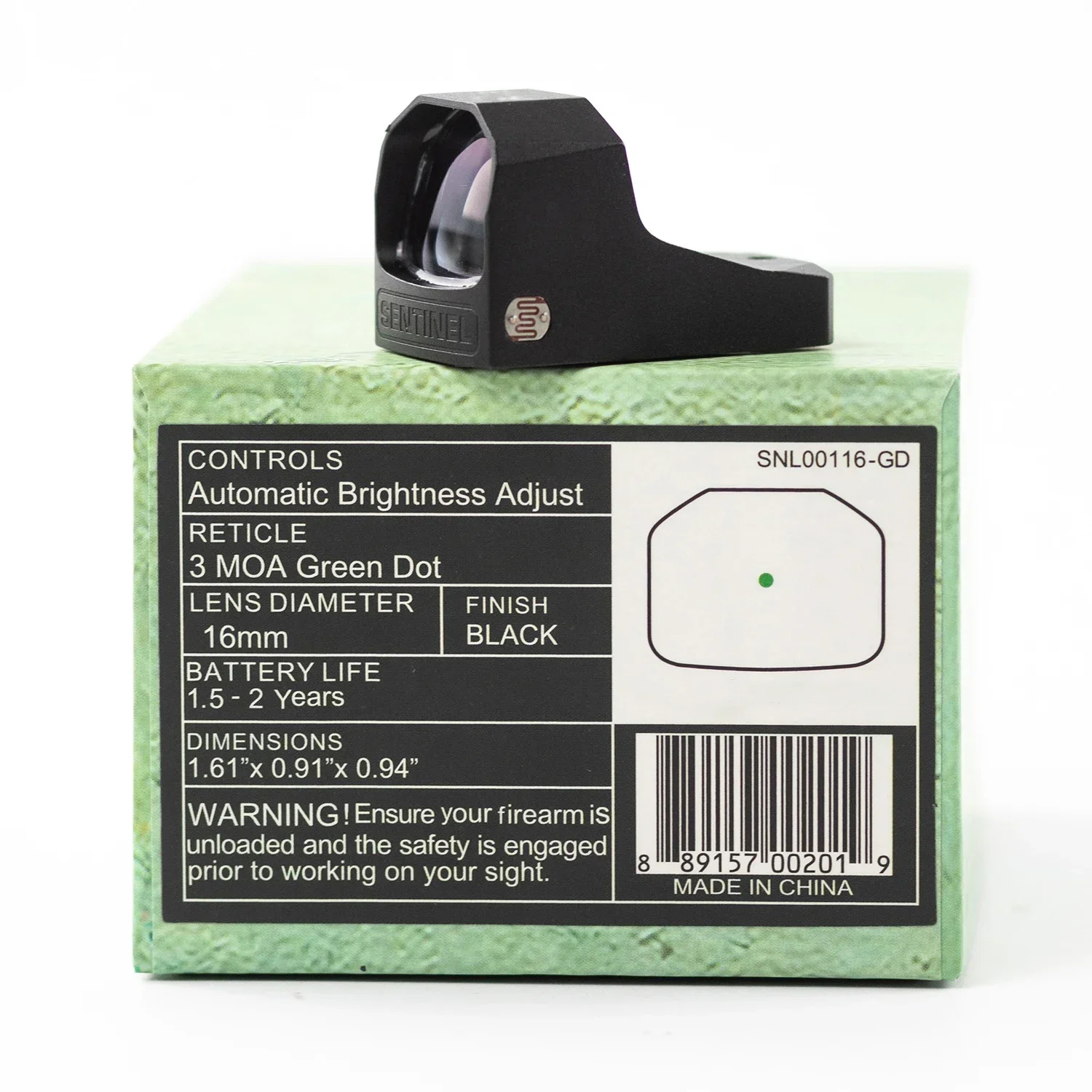 Sentinel 1x16 Compact Reflex 3 MOA Red Dot Sights RMSC Footprint Shake Wake Motion Sensing Manual Brightness for Glock 43X MOS
Sentinel 1x16 Compact Reflex 3 MOA Red Dot Sights RMSC Footprint Shake Wake Motion Sensing Manual Brightness for Glock 43X MOS