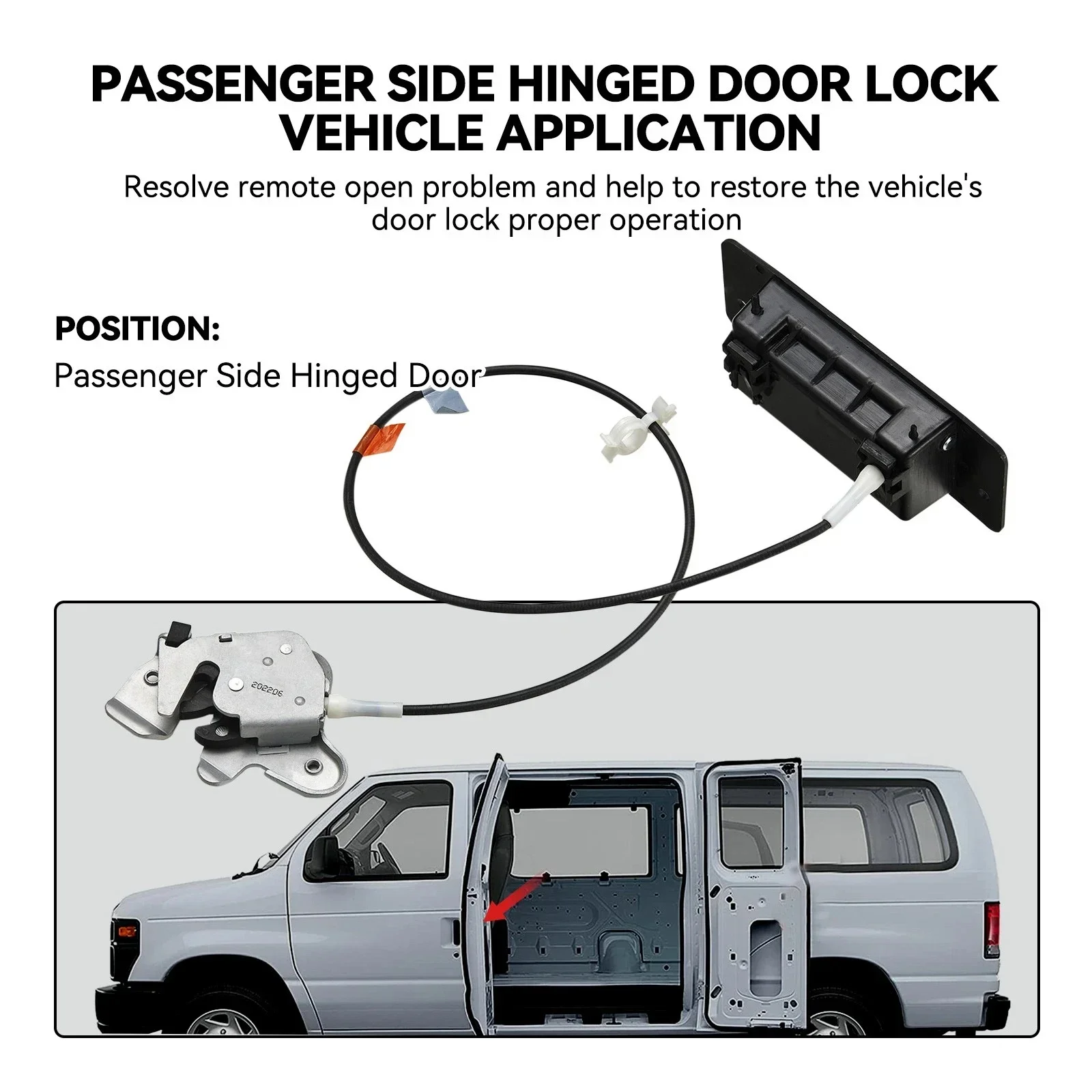 Hinged Door Latch with Handle Right Side 6C2Z15264A01AA for Ford E 150 250 350 Super Duty Econoline 1992 to 2009
Hinged Door Latch with Handle Right Side 6C2Z15264A01AA for Ford E 150 250 350 Super Duty Econoline 1992 to 2009