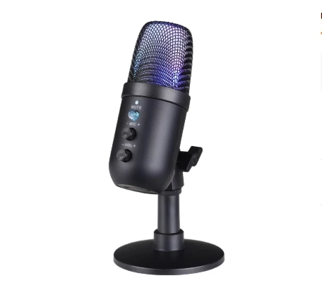 Professional USB Condenser RGB Wired Microphone For Computer Recording And YouTube Podcast Vocals On PC And Mac
Professional USB Condenser RGB Wired Microphone For Computer Recording And YouTube Podcast Vocals On PC And Mac