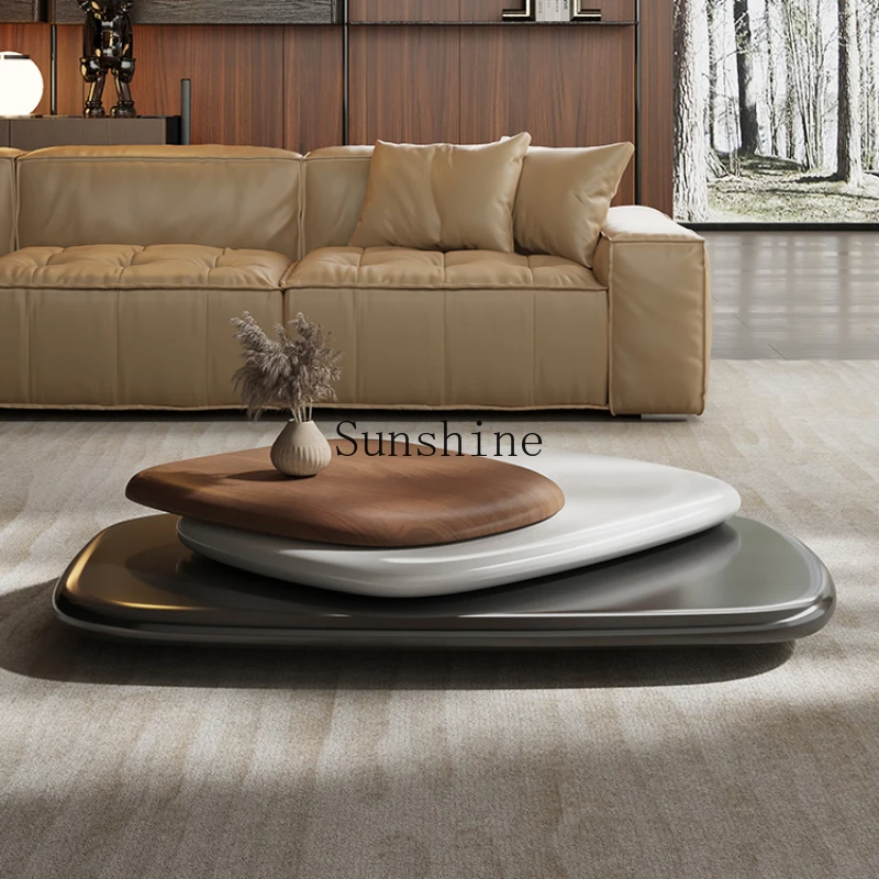 Modern minimalist special-shaped coffee table design living room high-end Italian creative solid wood table
Modern minimalist special-shaped coffee table design living room high-end Italian creative solid wood table