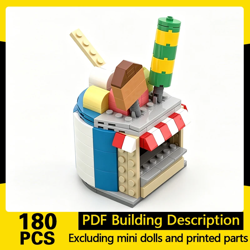 City Street View Model MOC Building Bricks Ice Cream Kiosk Modular Technology Gifts Holiday Assemble Children Toys Suit
City Street View Model MOC Building Bricks Ice Cream Kiosk Modular Technology Gifts Holiday Assemble Children Toys Suit