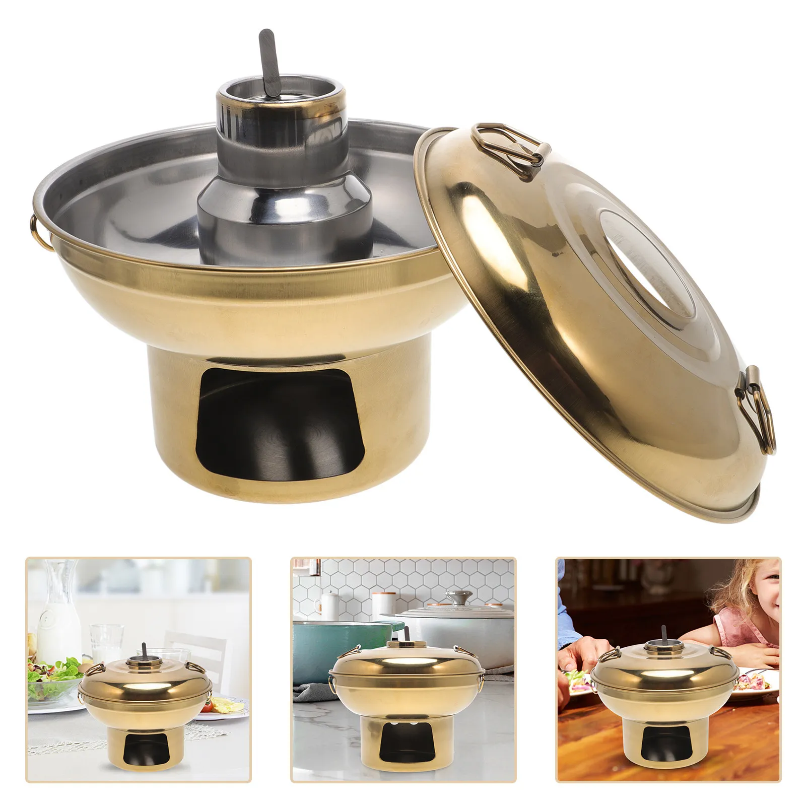 Stainless Steel Household Hot Pot Double Handles Non-Stick Cooking Pot Rapid Heating Alcohol Stove Kitchen Cookware Outdoor
Stainless Steel Household Hot Pot Double Handles Non-Stick Cooking Pot Rapid Heating Alcohol Stove Kitchen Cookware Outdoor