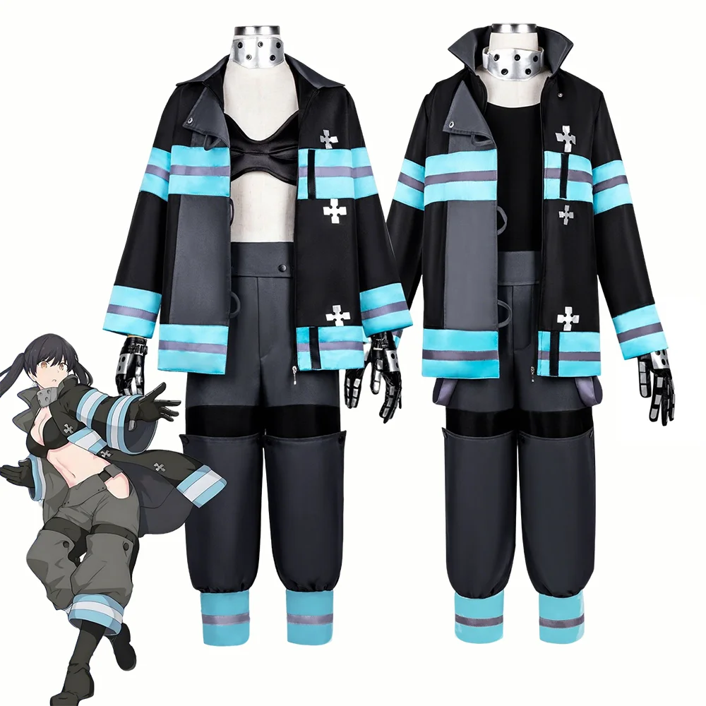 Anime Fire Force Shinra Kusakabe Kotatsu Tamaki Cosplay Costume Firefighter Uniform Suit Coat Pants Vest Women Halloween Costume
Anime Fire Force Shinra Kusakabe Kotatsu Tamaki Cosplay Costume Firefighter Uniform Suit Coat Pants Vest Women Halloween Costume