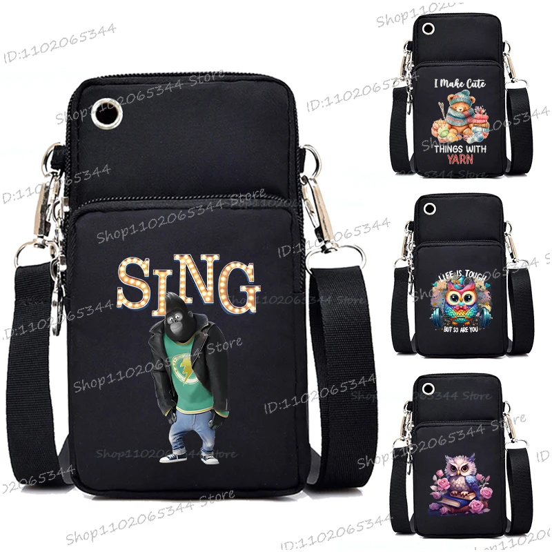 New Women Mobile Phone Bag Johnny Gorilla Sing Print Coin Purse Strap Shoulder Bag Cartoon Animal Owl Duck Small Crossbody Bags
New Women Mobile Phone Bag Johnny Gorilla Sing Print Coin Purse Strap Shoulder Bag Cartoon Animal Owl Duck Small Crossbody Bags