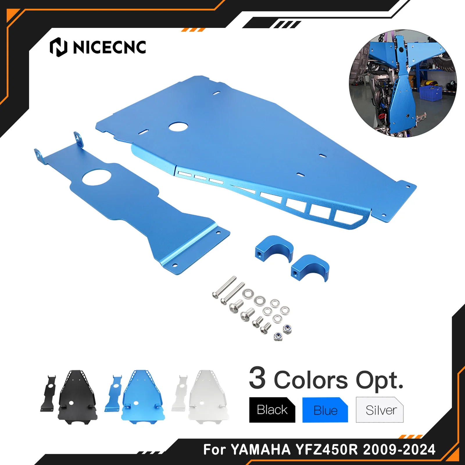 NICECNC Full Chassis Skid Plate Swing Arm Guard Protector For Yamaha YFZ450R 2009-2024 Billet Frame Engine Chassis Protection
NICECNC Full Chassis Skid Plate Swing Arm Guard Protector For Yamaha YFZ450R 2009-2024 Billet Frame Engine Chassis Protection