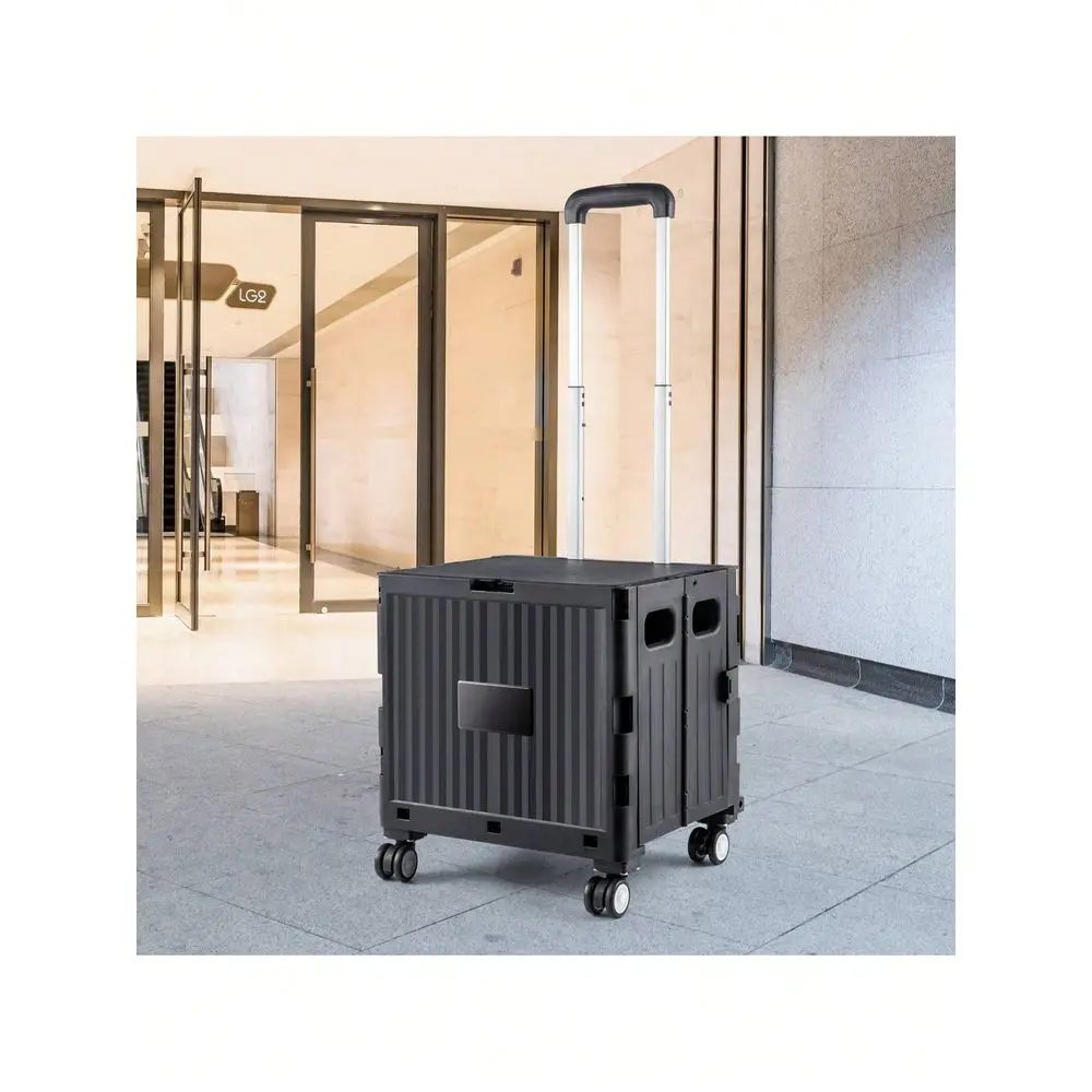 Utility Cart, Max 110 Lbs Load Capacity, Folding Portable Rolling Crate Handcart With Heavy Duty Telescoping Handle And Rotate
Utility Cart, Max 110 Lbs Load Capacity, Folding Portable Rolling Crate Handcart With Heavy Duty Telescoping Handle And Rotate