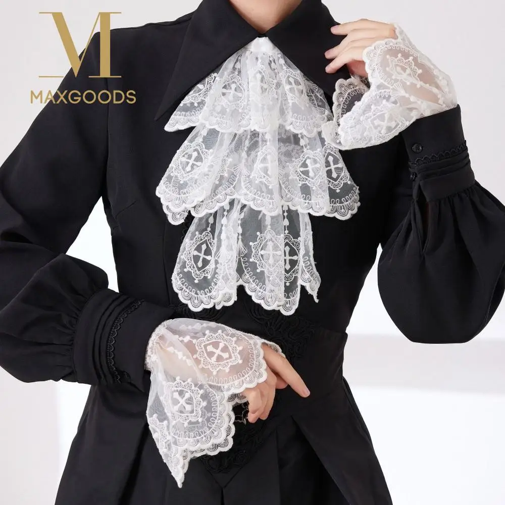 Кружевной воротник-жабо в викторианском стиле, съемный белый искусственный воротник с рюшами, аксессуар для косплея, манжеты на запястьях, рукава
Кружевной воротник-жабо в викторианском стиле, съемный белый искусственный воротник с рюшами, аксессуар для косплея, манжеты на запястьях, рукава