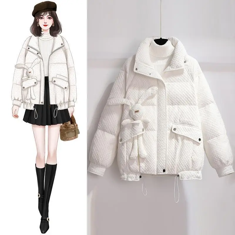 Light Down Cotton Jacket Women's Short 2022 New Winter Stand Collar Thickened Warm Cute Student Rabbit Parkas
Light Down Cotton Jacket Women's Short 2022 New Winter Stand Collar Thickened Warm Cute Student Rabbit Parkas