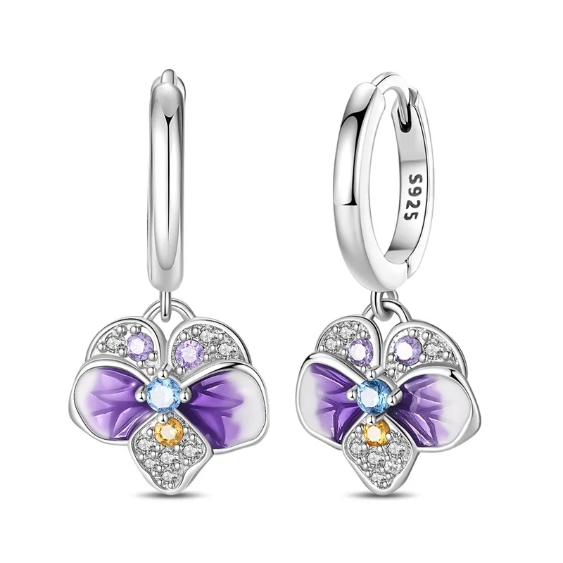 Hot Sales 925 Sterling Silver Purple Tricolor Gold Pendant Hoop Earrings For Women Fine Wedding Jewelry Gifts
Hot Sales 925 Sterling Silver Purple Tricolor Gold Pendant Hoop Earrings For Women Fine Wedding Jewelry Gifts