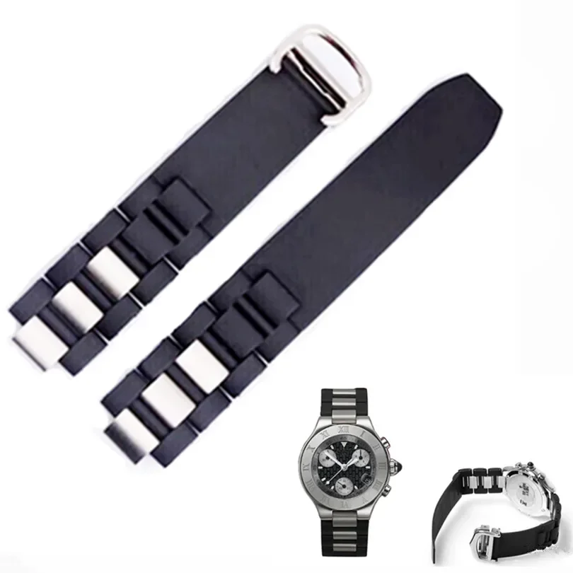New Rubber And Stainles Steel Watch Bnad For Autoscaph 21 Chronoscaph 20 X 10 mm Black Watch Strap And Buckle Clasp
New Rubber And Stainles Steel Watch Bnad For Autoscaph 21 Chronoscaph 20 X 10 mm Black Watch Strap And Buckle Clasp