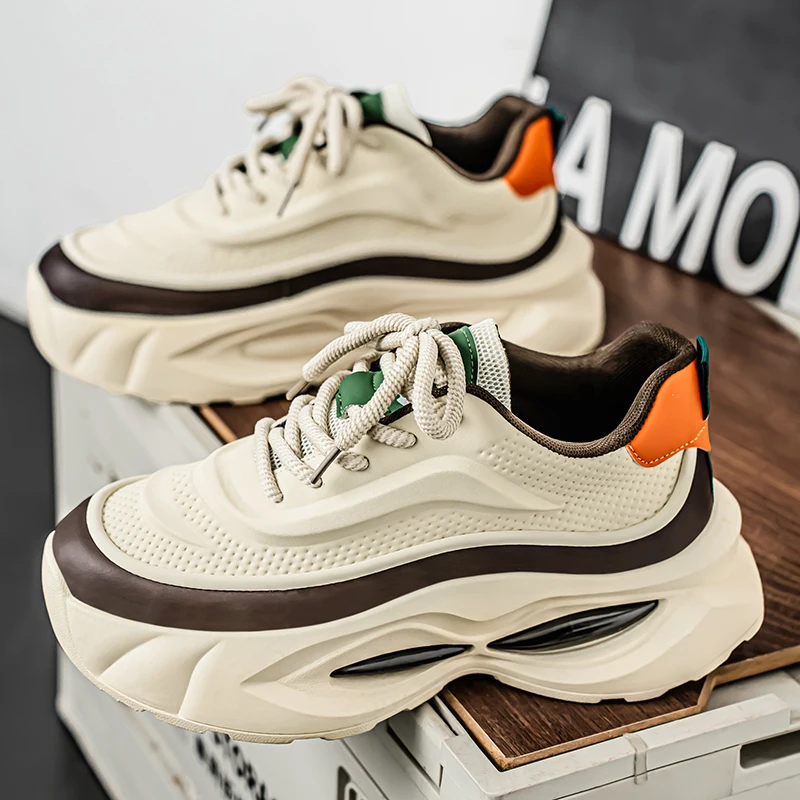 Men's Casual Sports Shoes Fashionable Thick Soled Skateboarding Shoes Trendy and Comfortable Men's Shoes Suitable for Outdoor
Men's Casual Sports Shoes Fashionable Thick Soled Skateboarding Shoes Trendy and Comfortable Men's Shoes Suitable for Outdoor