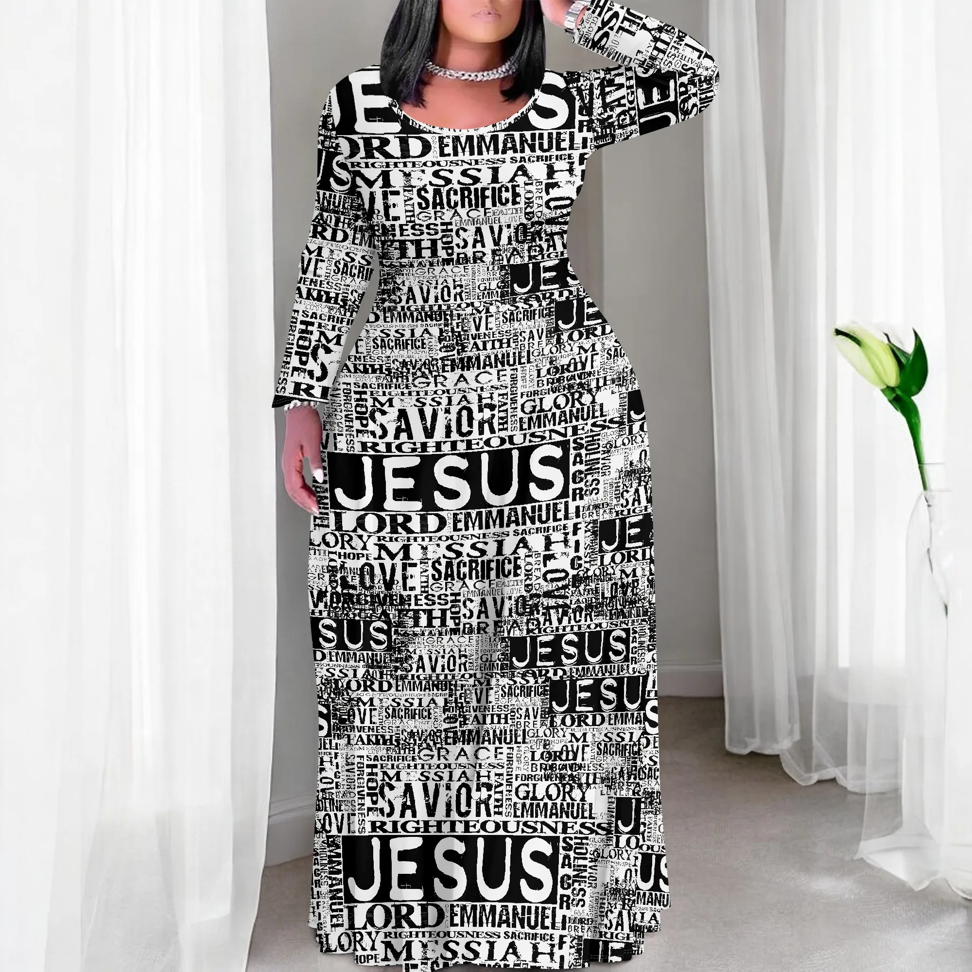 Women's Purple Polka Dot Crew Neck Long Sleeve Printed Maxi Dress Polyester with Pockets Evening Fall
Women's Purple Polka Dot Crew Neck Long Sleeve Printed Maxi Dress Polyester with Pockets Evening Fall