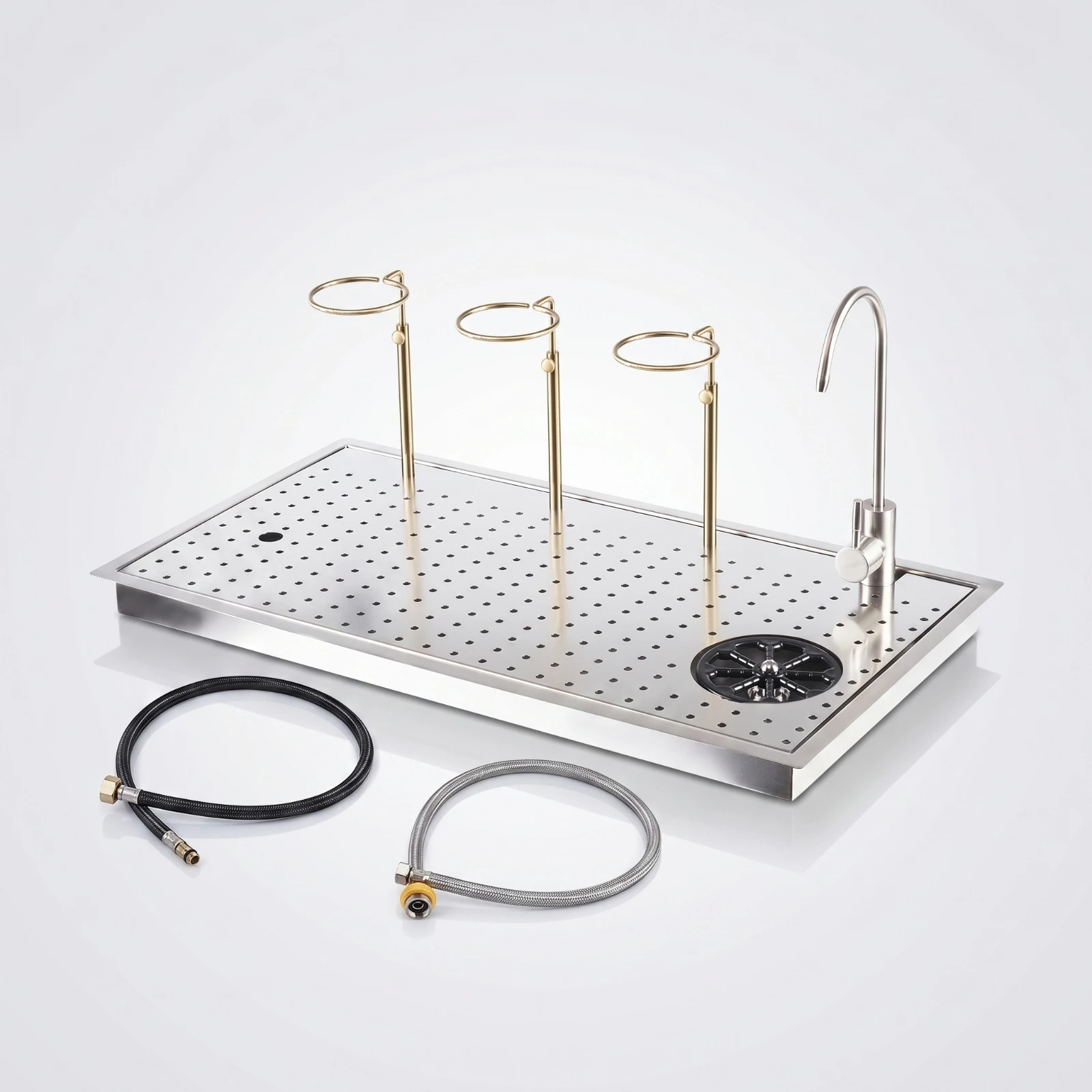Coffee Rinsing Work Surface Built-in Cup Washer with Faucet Sink Heavy Duty for Baristas, Home Brewing Corners
Coffee Rinsing Work Surface Built-in Cup Washer with Faucet Sink Heavy Duty for Baristas, Home Brewing Corners