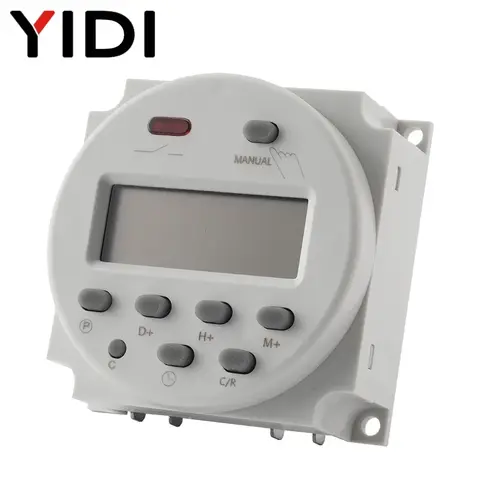 CN101A Weekly Day 24 Hour 12V 24V Electronic Digital Programmable Timer Clock Relay Switch Time Controller Module AC 110V 220V