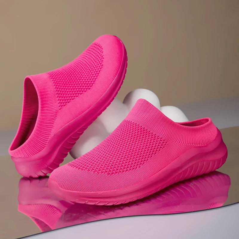 Women's Slip-on Shoes Casual Sports Loafers Flat Breathable Half-insole Shoes Knitted Thick-soled Large-size Women's Shoes
Women's Slip-on Shoes Casual Sports Loafers Flat Breathable Half-insole Shoes Knitted Thick-soled Large-size Women's Shoes
