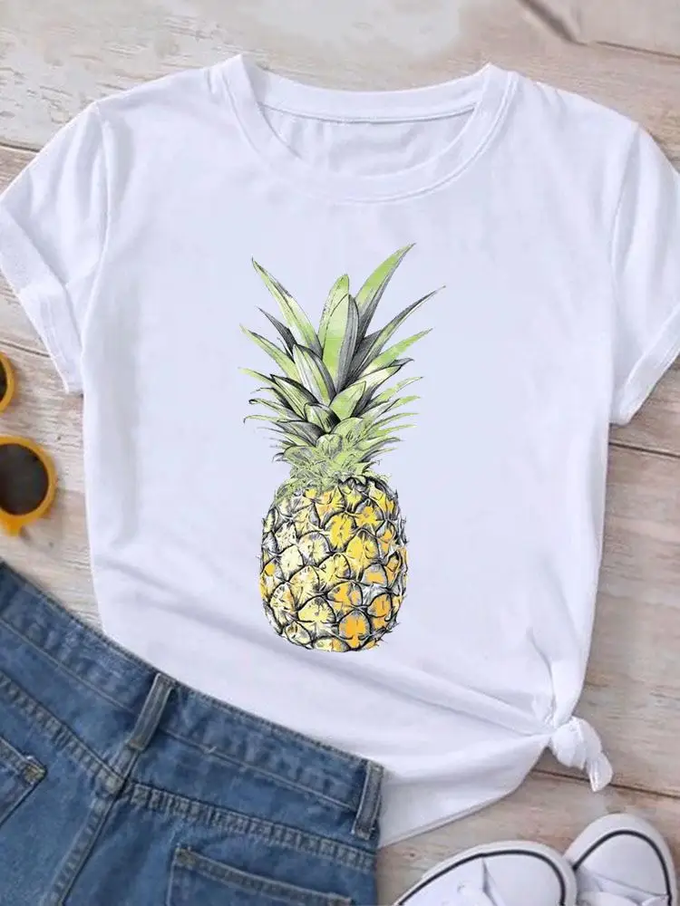 Tee Women Watercolor Pineapple Beach Fashion Graphic T Shirt Clothing T-shirt Short Sleeve Print Clothes Summer Female Top
Tee Women Watercolor Pineapple Beach Fashion Graphic T Shirt Clothing T-shirt Short Sleeve Print Clothes Summer Female Top