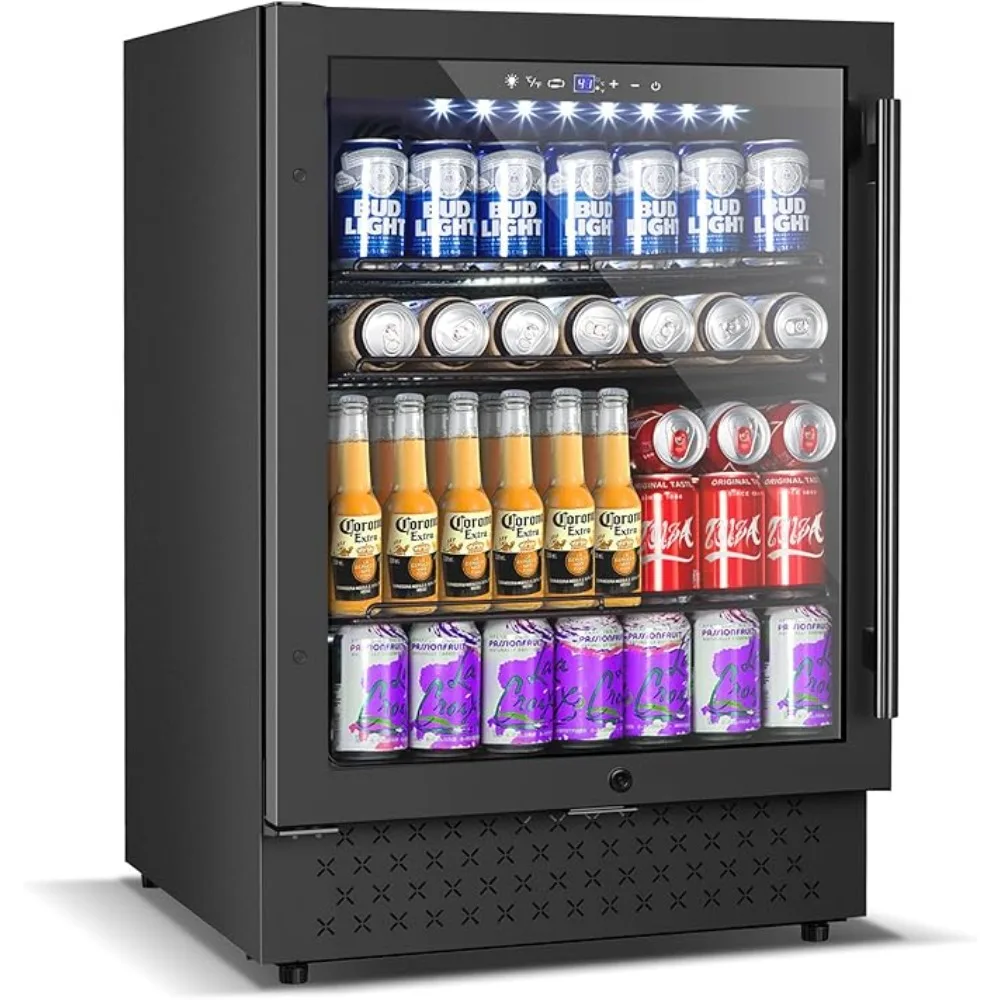 24 Inch Beverage Refrigerator, 5.2 Cu. Ft. Drink Refrigerator with Glass Door,200 Cans Under Counter & Freestanding Drink Fridge
24 Inch Beverage Refrigerator, 5.2 Cu. Ft. Drink Refrigerator with Glass Door,200 Cans Under Counter & Freestanding Drink Fridge