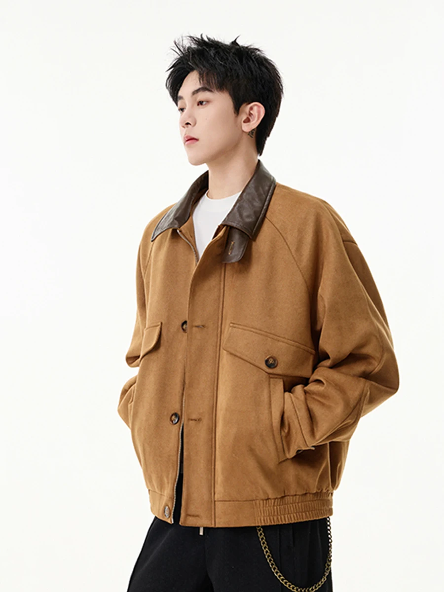 Barnes Sle Men's Suede Work Jaet Loose Fit Retro PU Leather Collar unge Plaid Outerwear Casual Comfortable Polyester
Barnes Sle Men's Suede Work Jaet Loose Fit Retro PU Leather Collar unge Plaid Outerwear Casual Comfortable Polyester