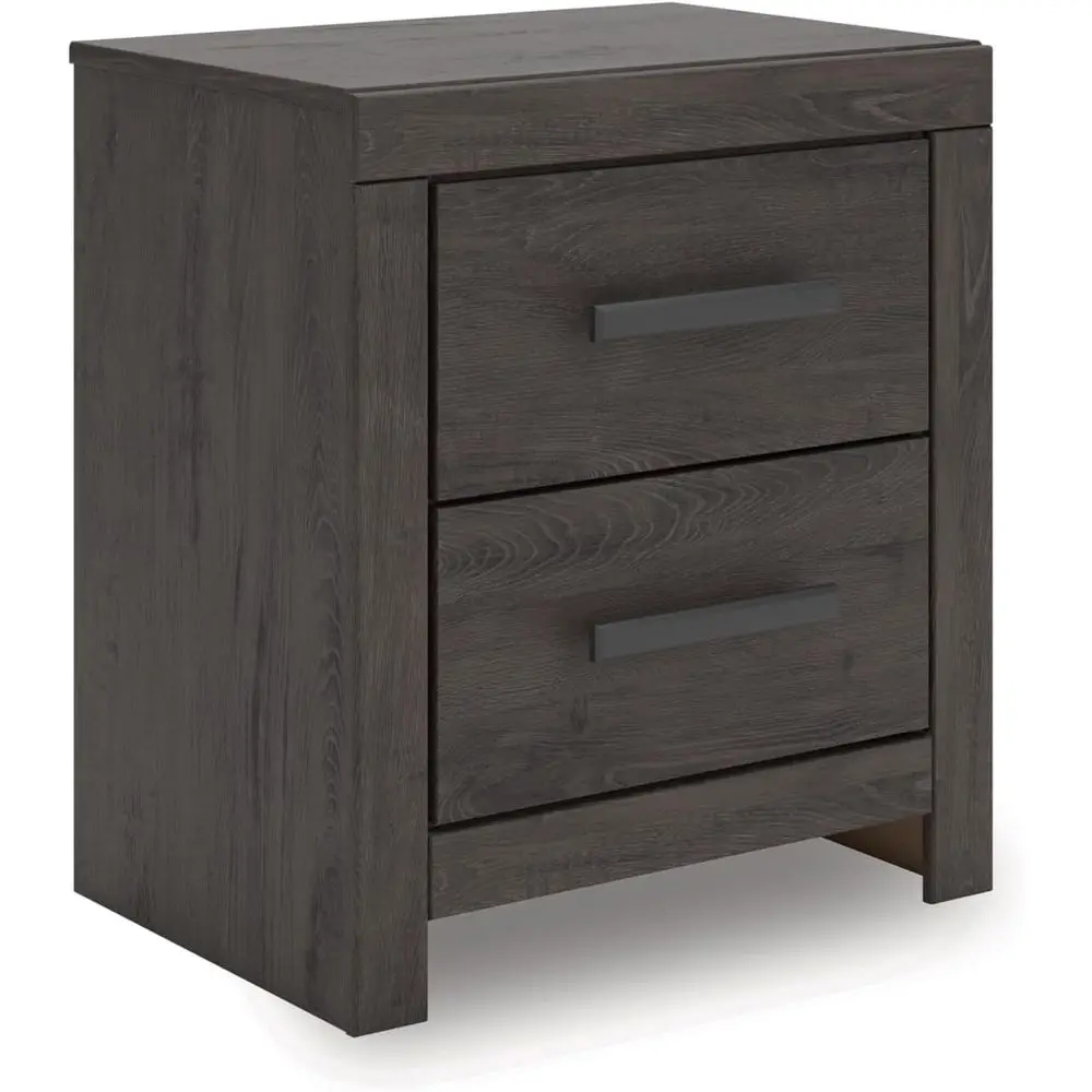 Gray Wooden Nightstand with Large Handles, Smooth Drawers, 24.41 High
Gray Wooden Nightstand with Large Handles, Smooth Drawers, 24.41 High