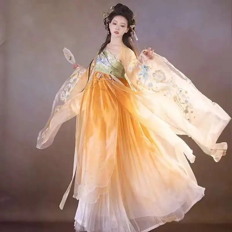 Chinese Dress For Women Ancient Traditional Embroidery Yellow Pink Hanfu Carnival Fairy Cosplay Costume Summer Hanfu Dress
Chinese Dress For Women Ancient Traditional Embroidery Yellow Pink Hanfu Carnival Fairy Cosplay Costume Summer Hanfu Dress