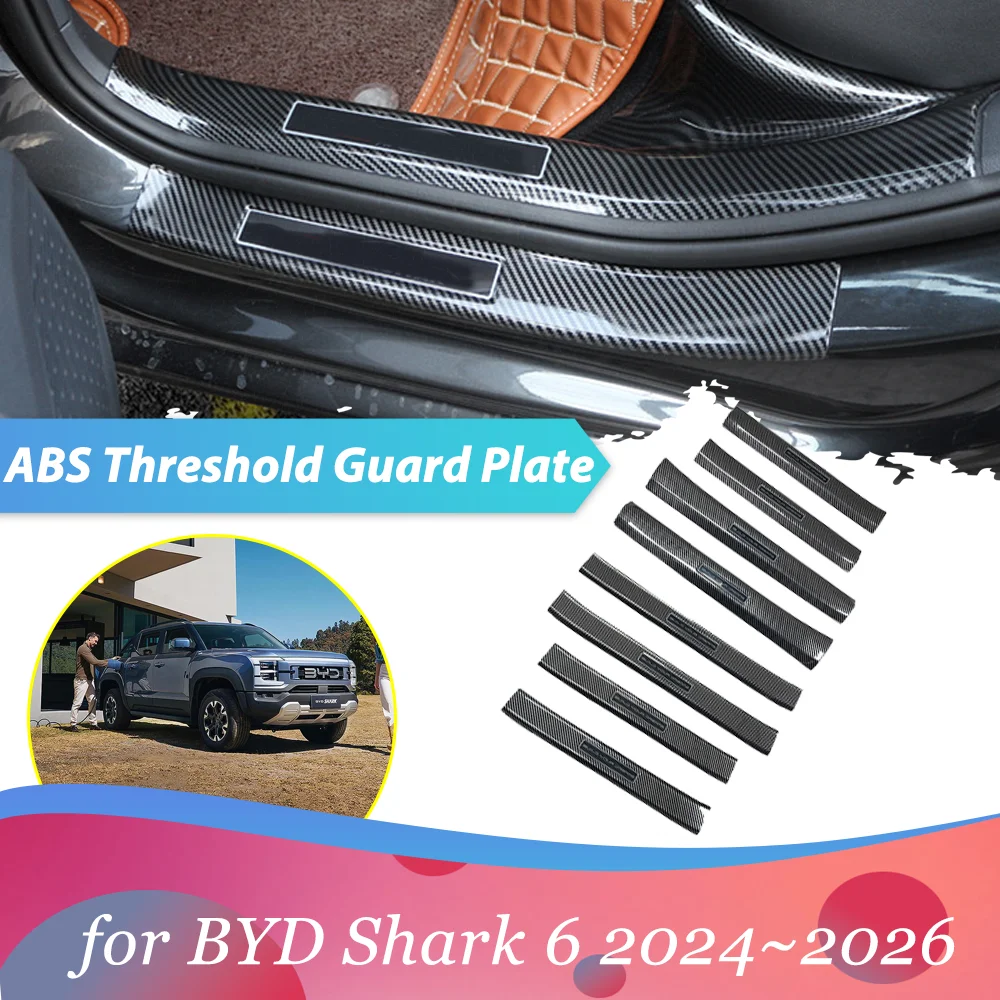 Car Welcome Pedal for BYD Shark 6 2024~2026 2025 ABS Door Sill Threshold Guard Cover Plate Anti-scratch Sticker Part Accessories
Car Welcome Pedal for BYD Shark 6 2024~2026 2025 ABS Door Sill Threshold Guard Cover Plate Anti-scratch Sticker Part Accessories