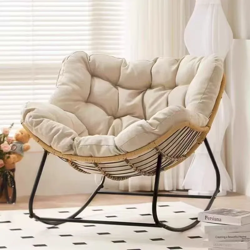 Off-White Chenille Rocking Chair, Rattan & Iron Leisure Seat, Indoor Lounge Chair for Living Room, Modern Cozy Relax Armchair
Off-White Chenille Rocking Chair, Rattan & Iron Leisure Seat, Indoor Lounge Chair for Living Room, Modern Cozy Relax Armchair